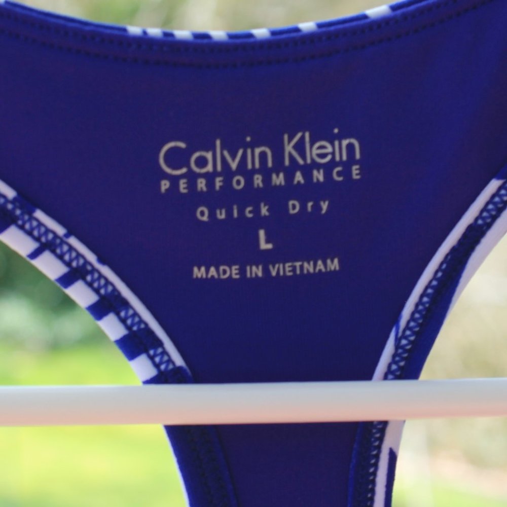 Calvin Klein Performance Racerback Tank Workout Top - Picture 5 of 5